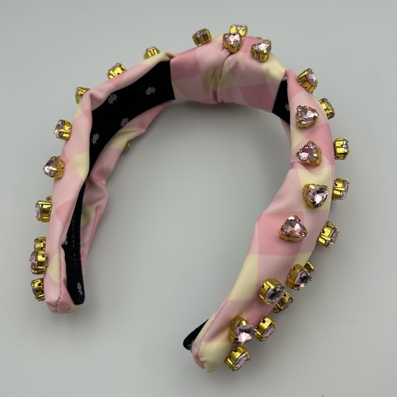 Lele Sadoughi X Stoney Clover Lane Watermelon Heart Crystal Knotted Headband - Picture 6 of 16